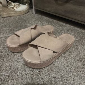 Nude platform espadrilles!